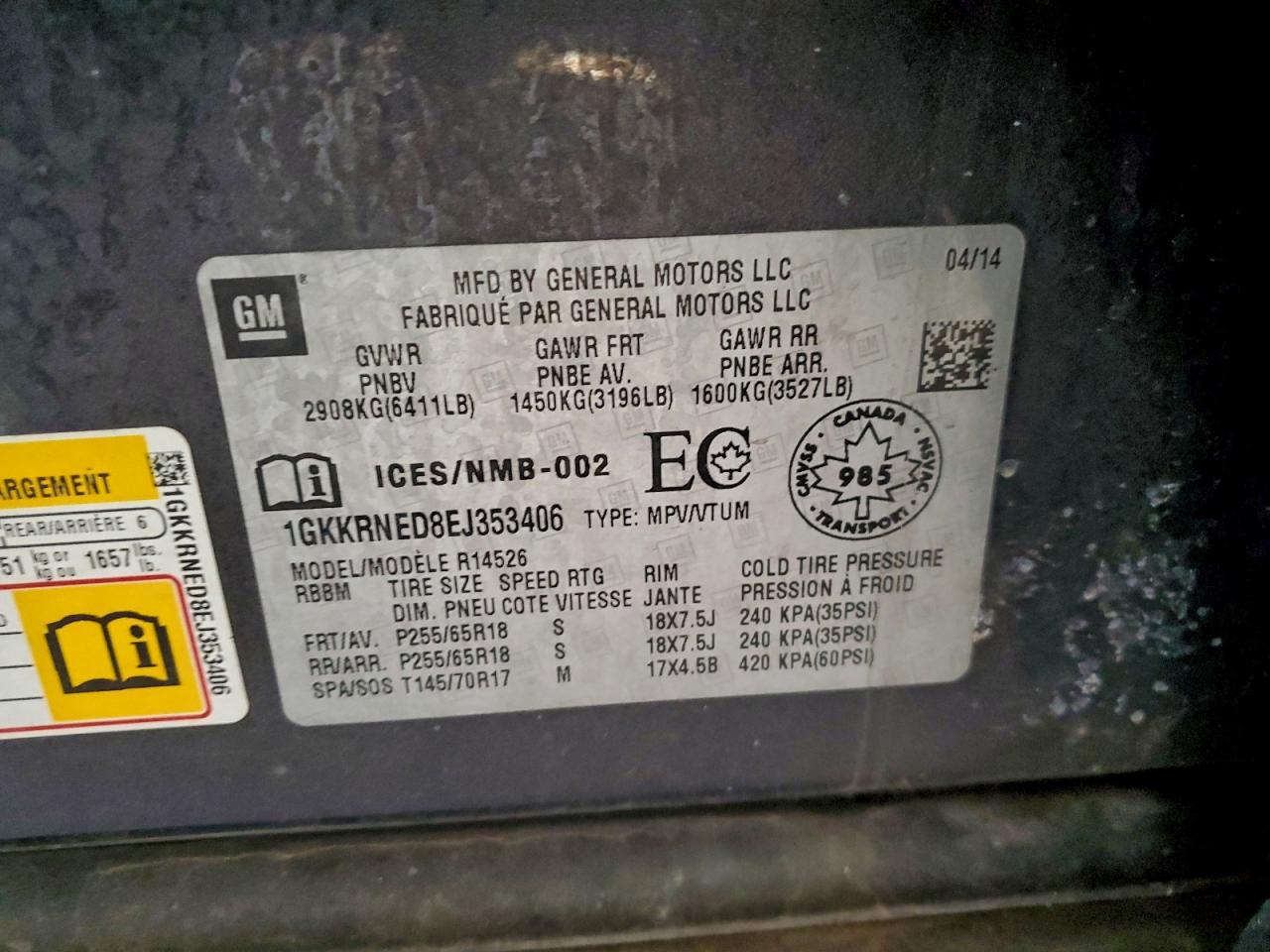 2014 GMC ACADIA SLE photo 37