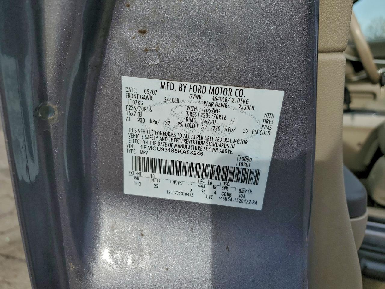 2008 FORD ESCAPE XLT photo 13