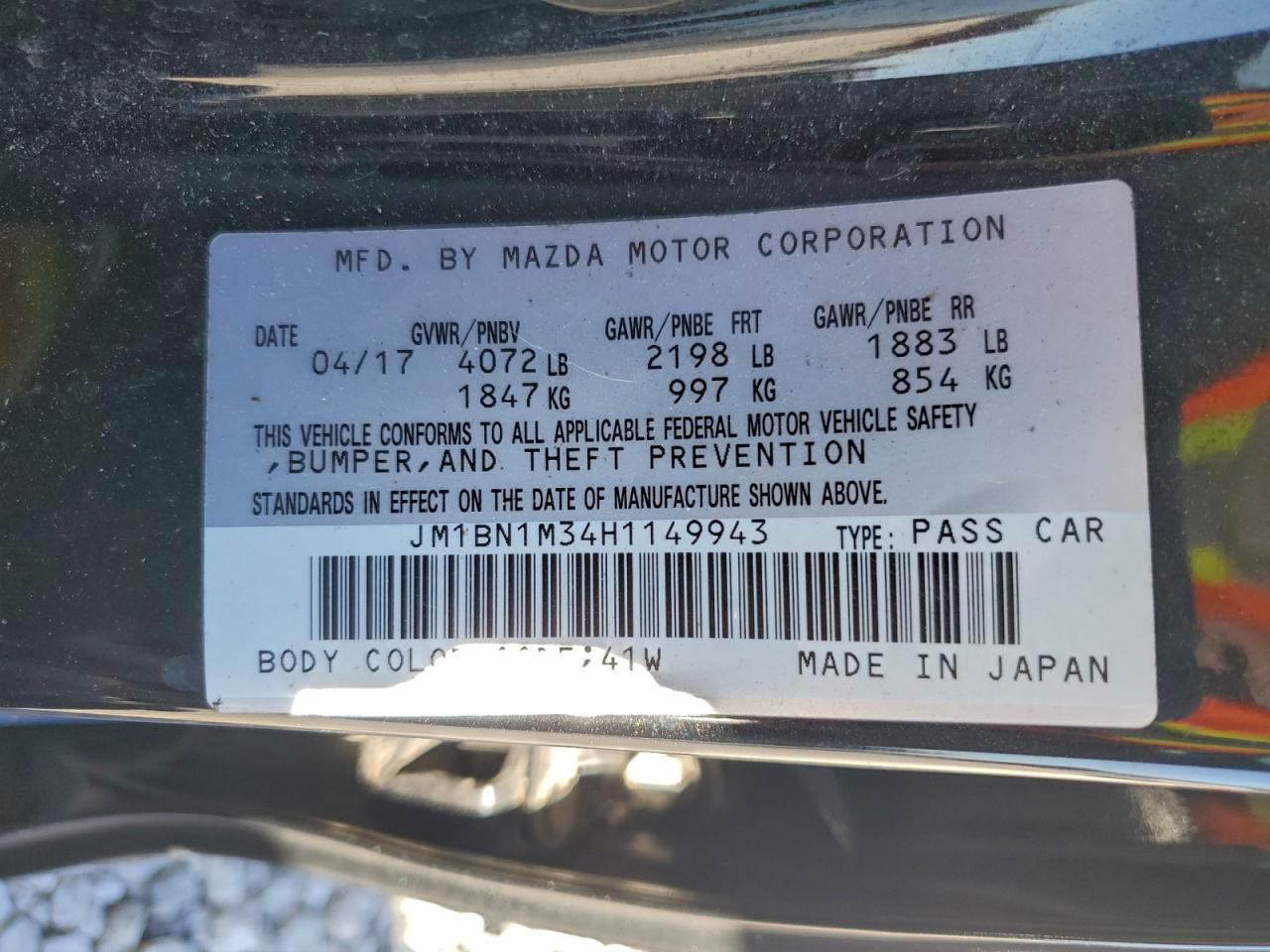 2017 MAZDA 3 GRAND TOURING photo 12