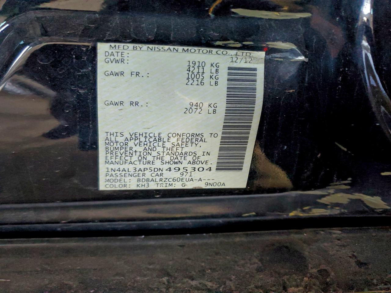 2013 NISSAN ALTIMA 2.5 photo 13