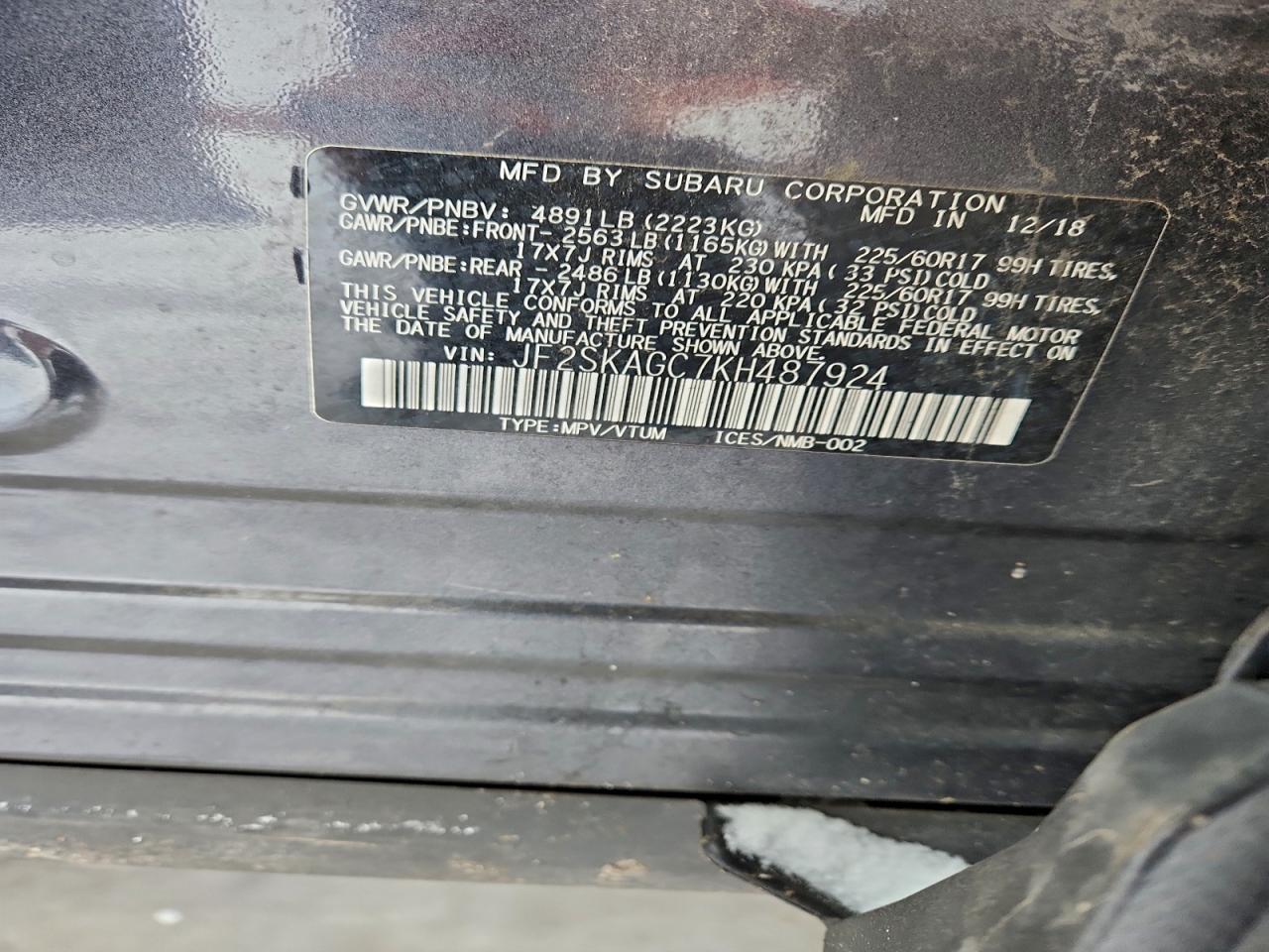 2019 SUBARU FORESTER PREMIUM photo 13