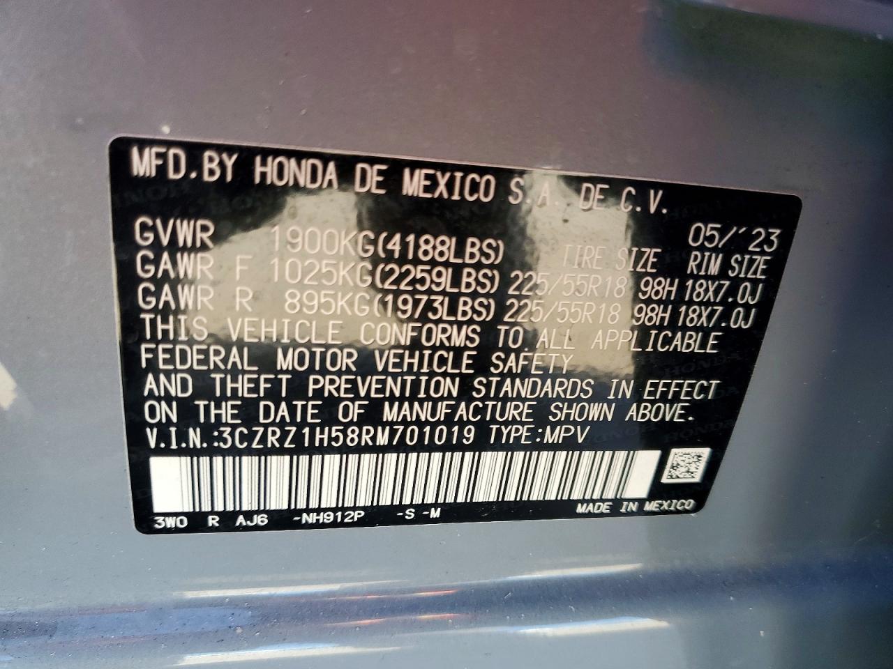 2024 HONDA HR-V SPORT photo 14