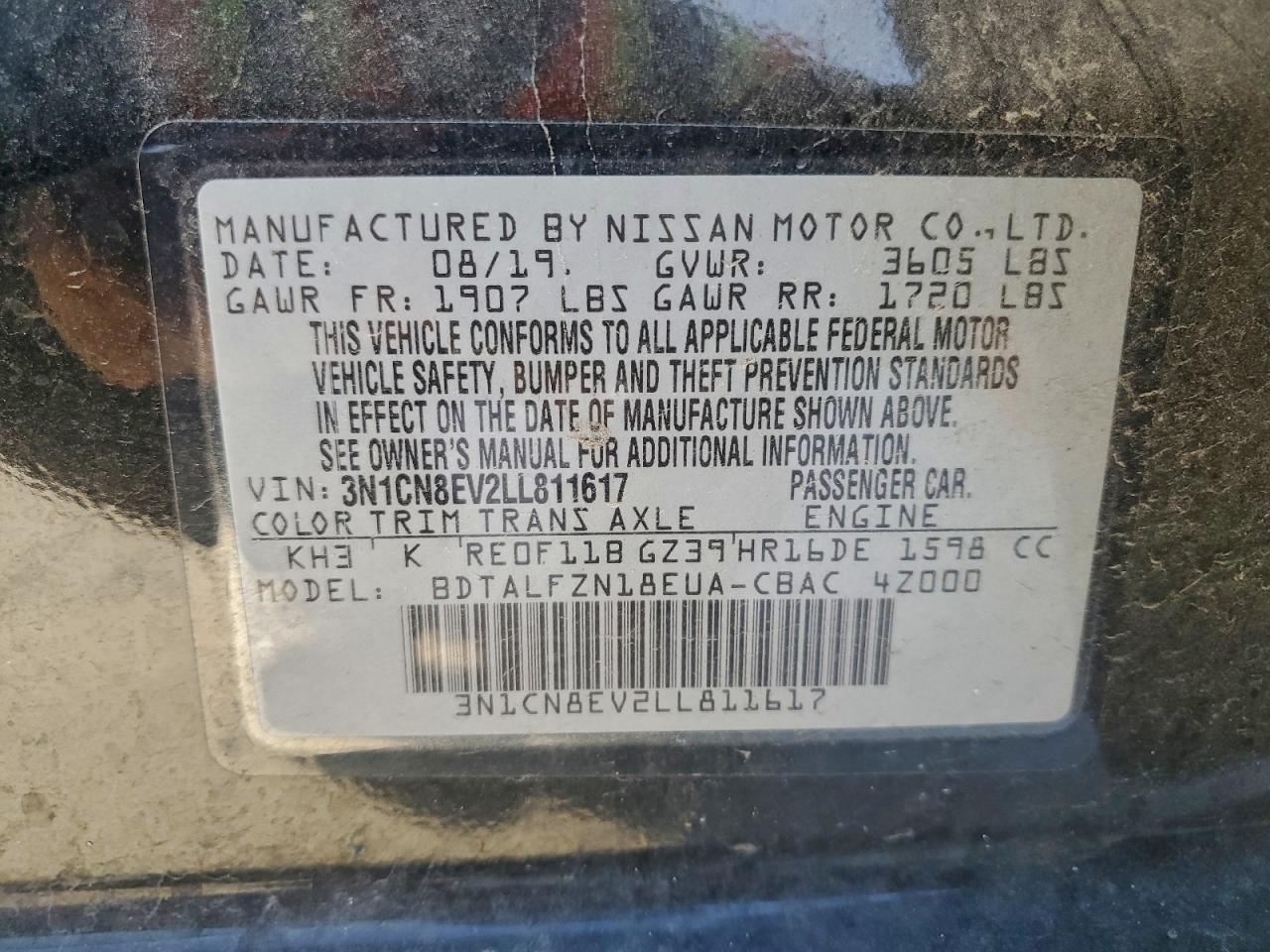 2020 NISSAN VERSA SV photo 23