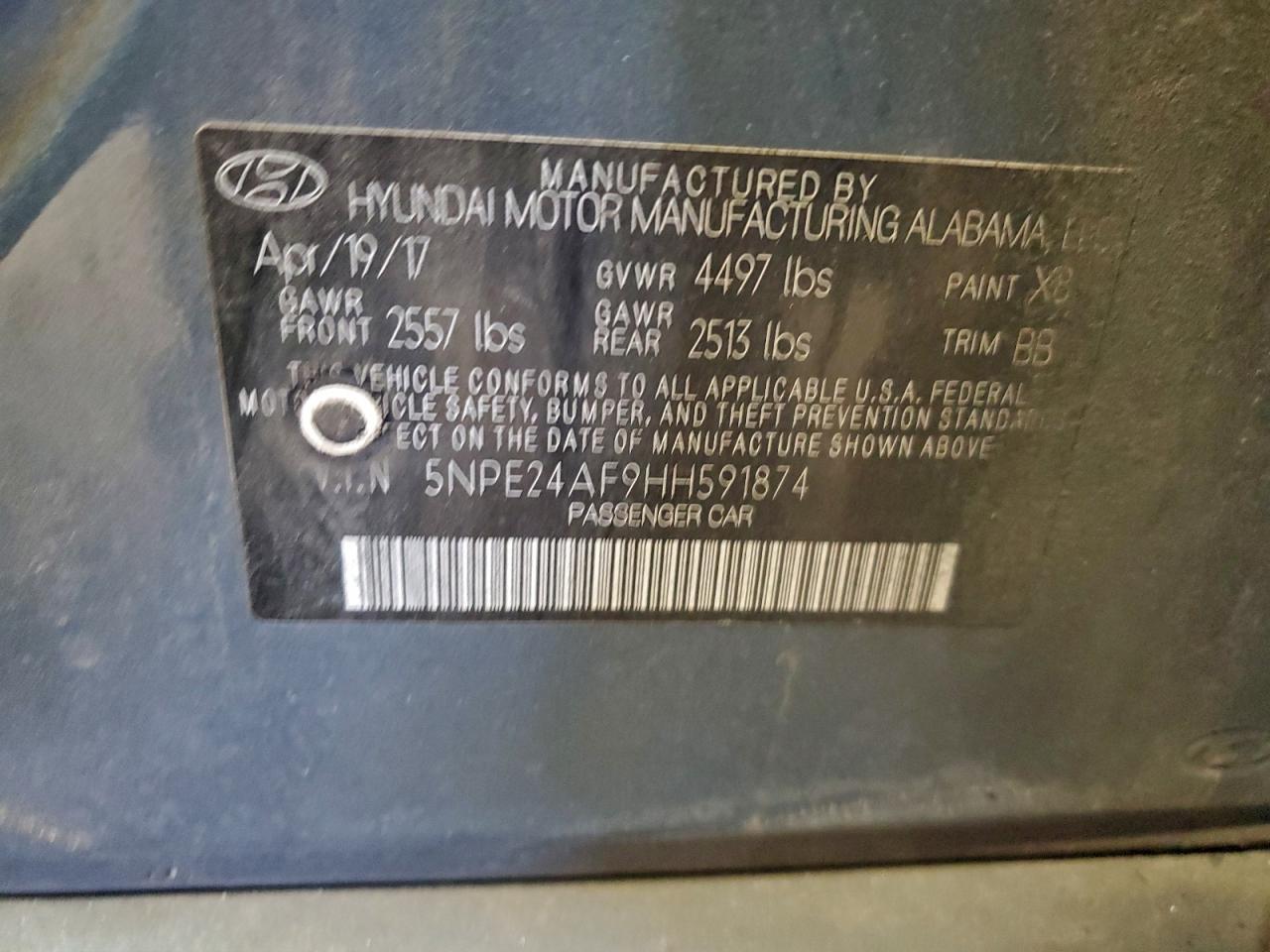 2017 HYUNDAI SONATA SE photo 12