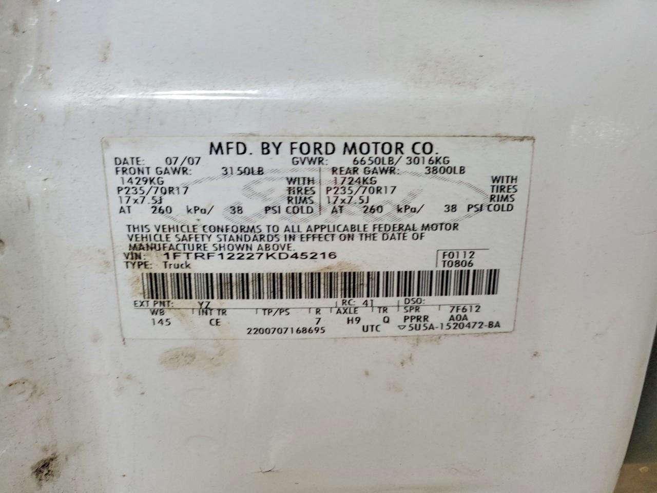 2007 FORD F150 photo 23