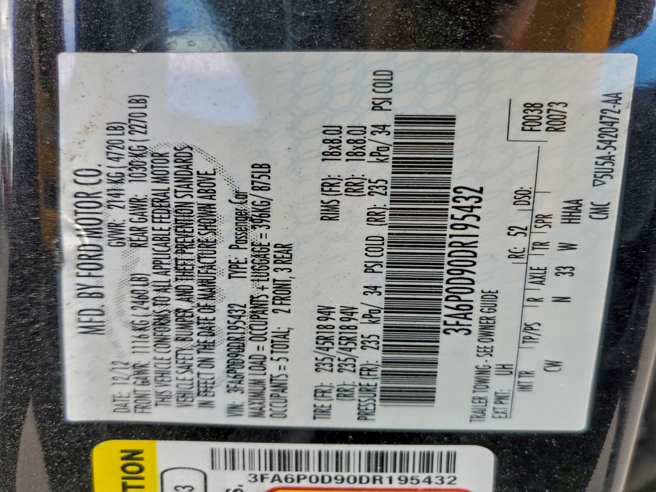 2013 FORD FUSION TITANIUM photo 34