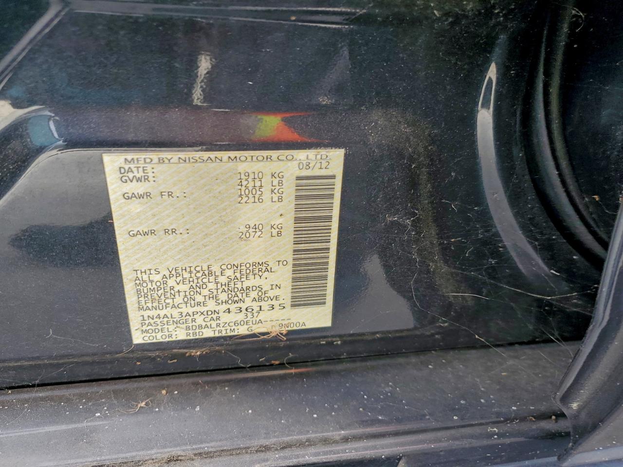 2013 NISSAN ALTIMA 2.5 photo 23