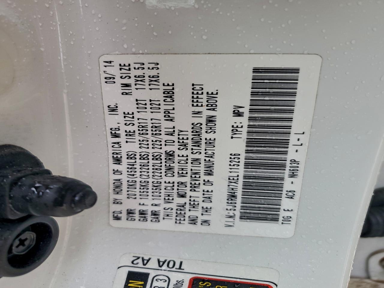 2014 HONDA CR-V EXL photo 13