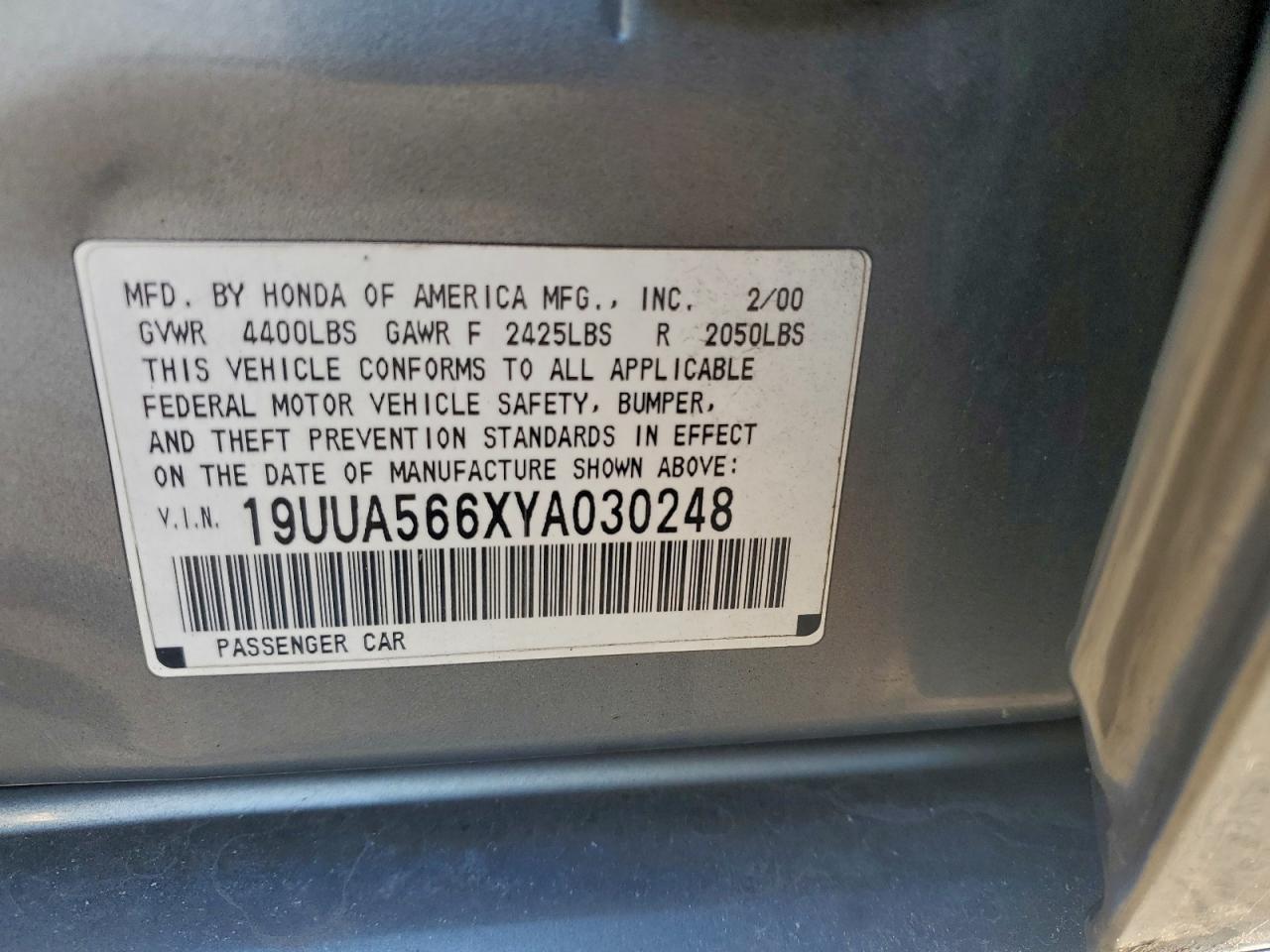 2000 ACURA 3.2TL photo 12