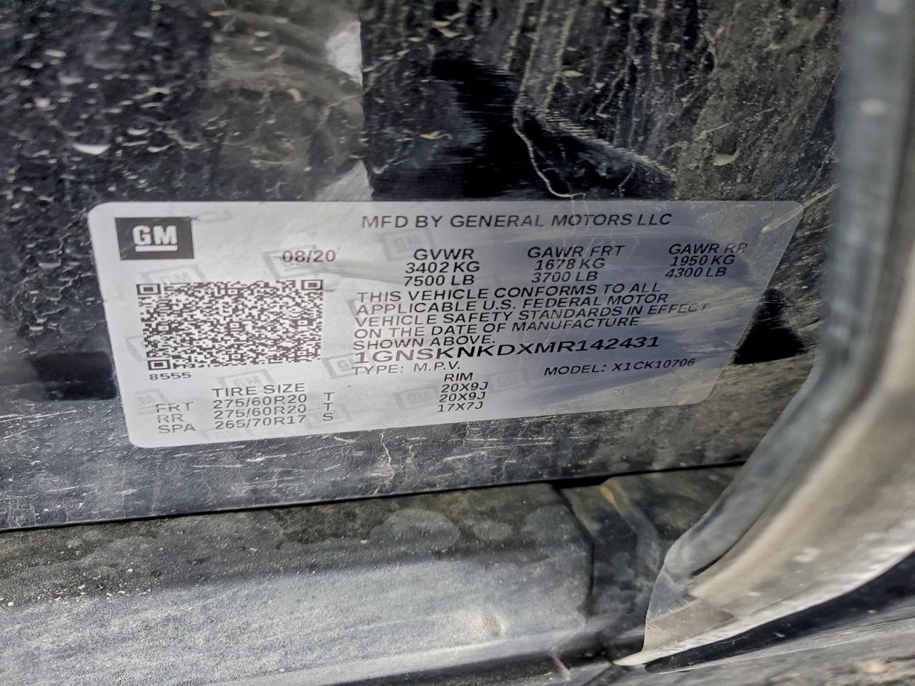 2021 CHEVROLET TAHOE K1500 LT photo 14