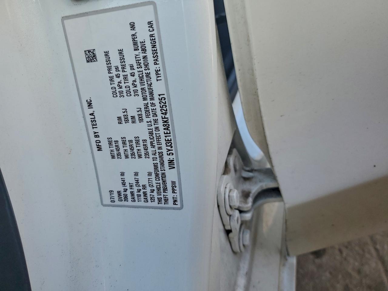 2019 TESLA MODEL 3 photo 22
