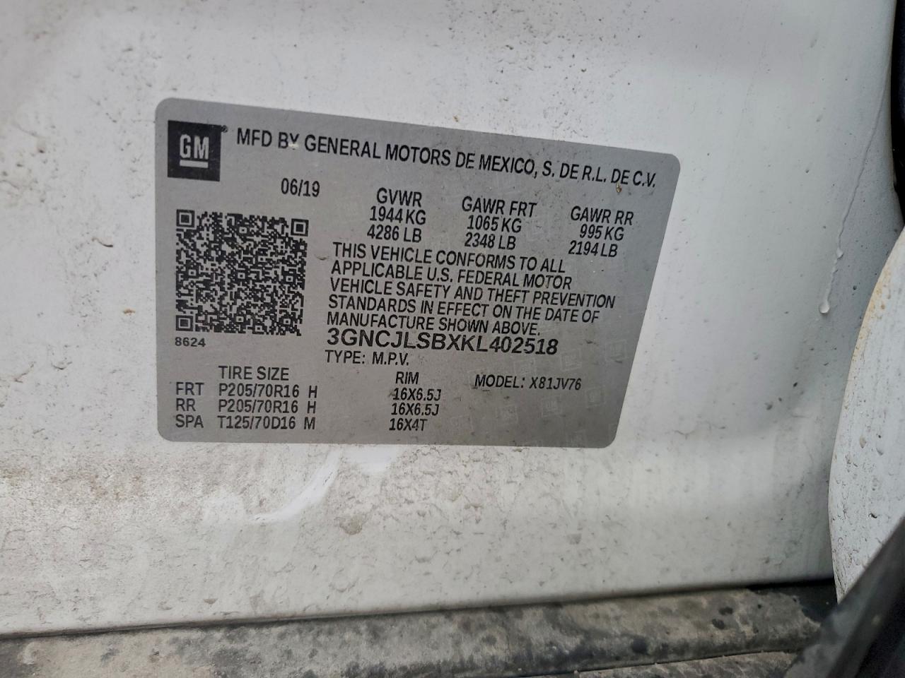 2019 CHEVROLET TRAX 1LT photo 13