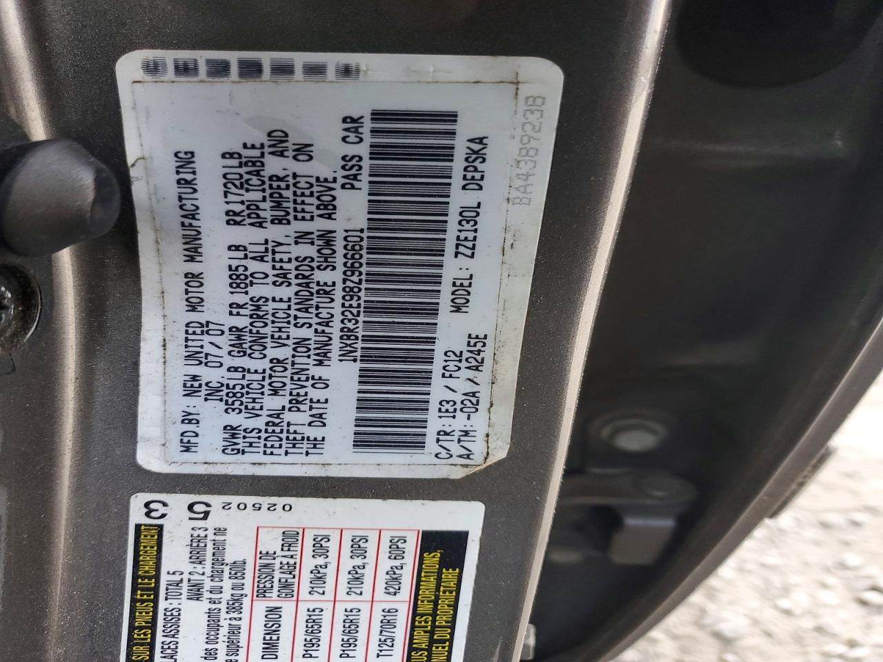 2008 TOYOTA COROLLA CE photo 34