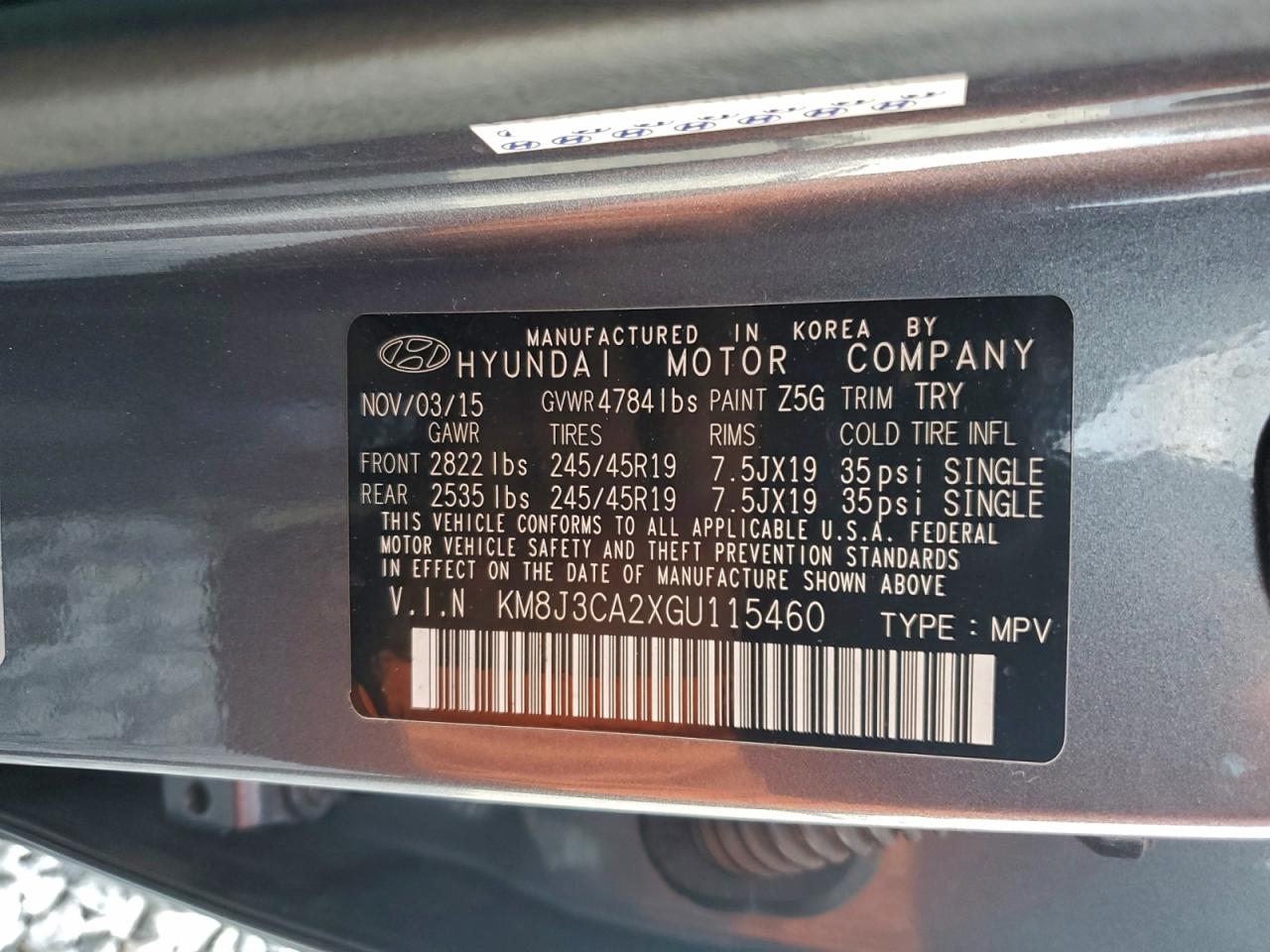 2016 HYUNDAI TUCSON LIMITED photo 13