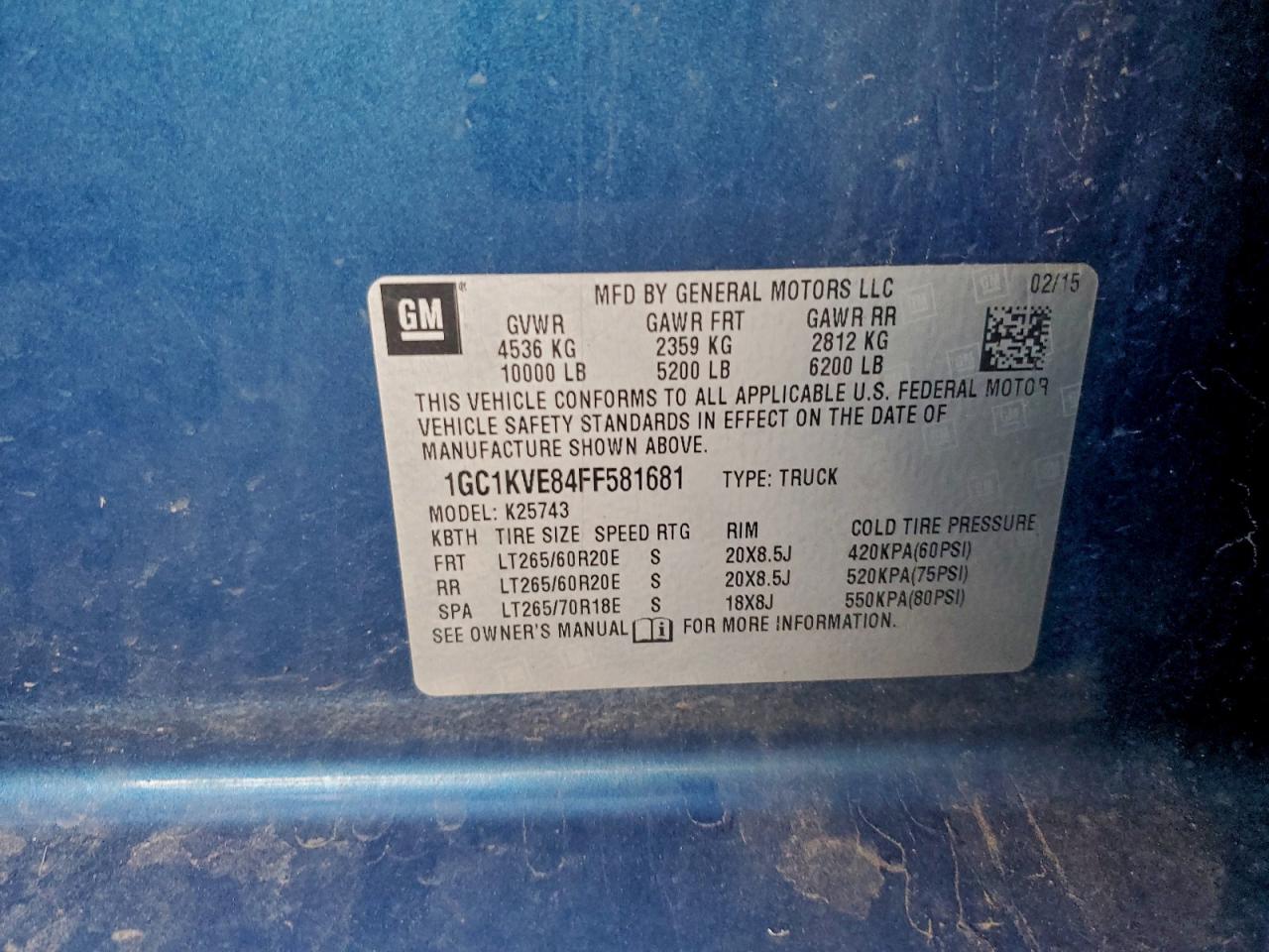 2015 CHEVROLET SILVERADO K2500 HEAVY DUTY LT photo 23