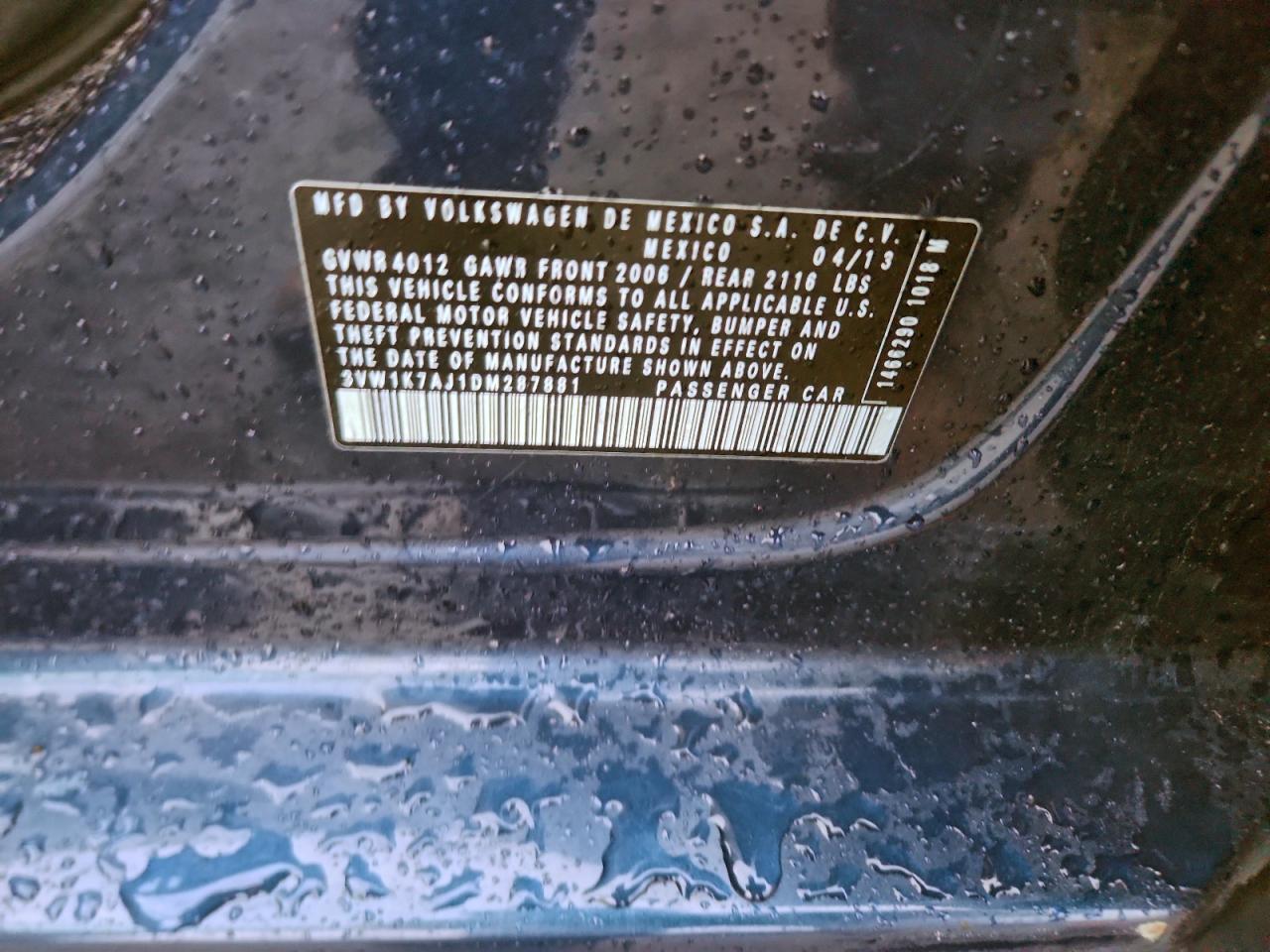 2013 VOLKSWAGEN JETTA BASE photo 23