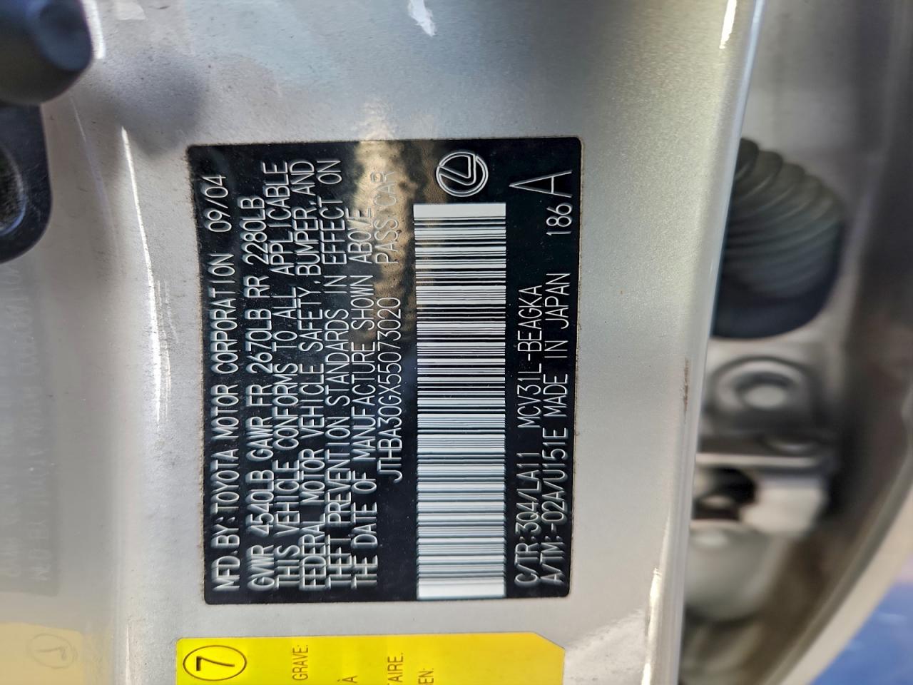 2005 LEXUS ES 330 photo 23