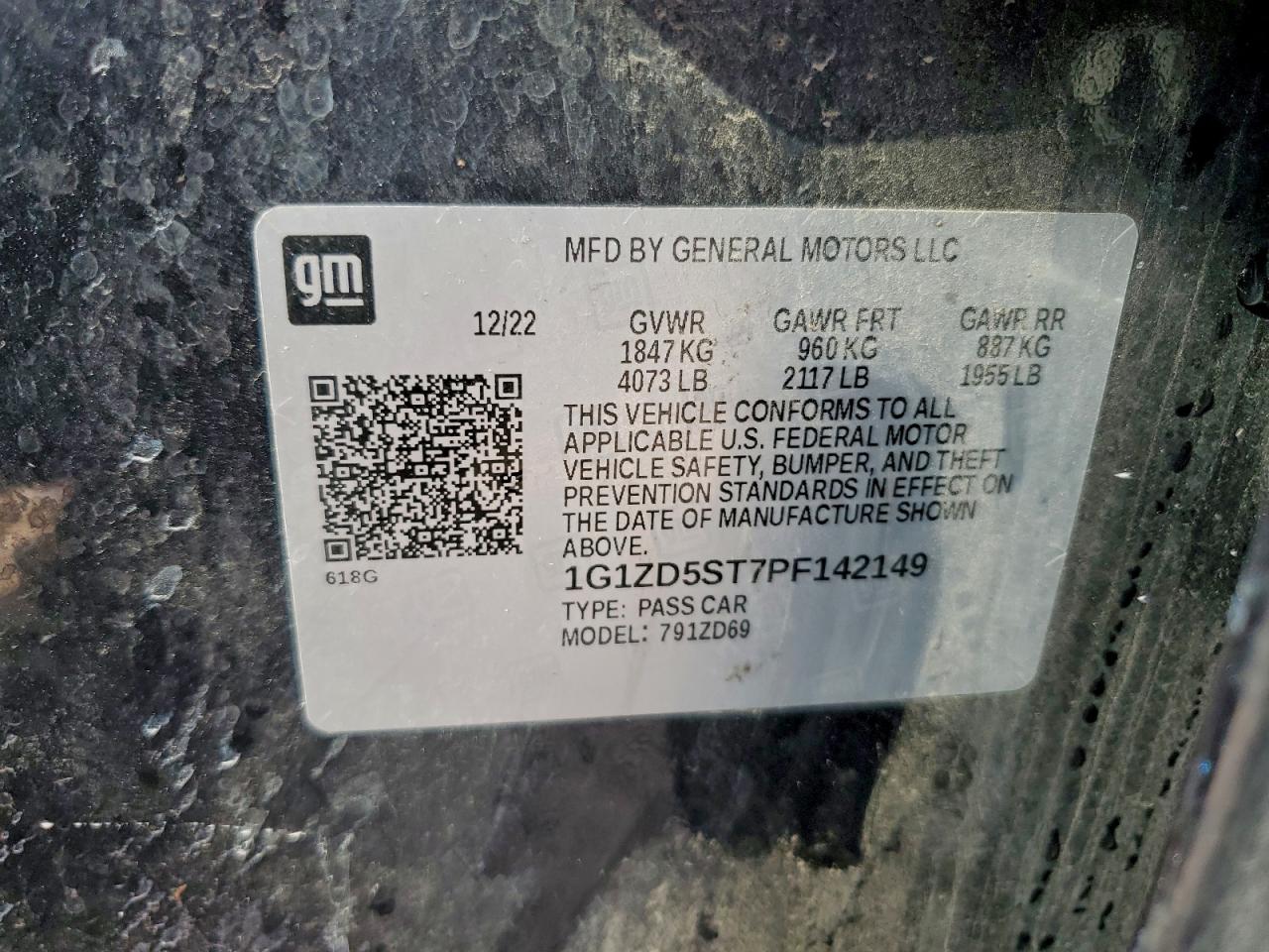 2023 CHEVROLET MALIBU LT photo 12