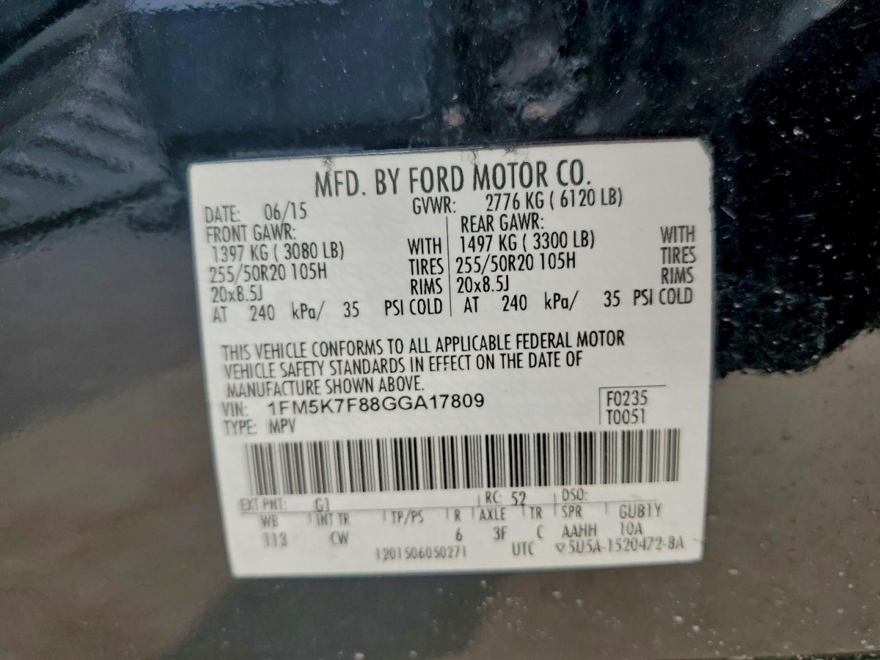 2016 FORD EXPLORER LIMITED photo 25