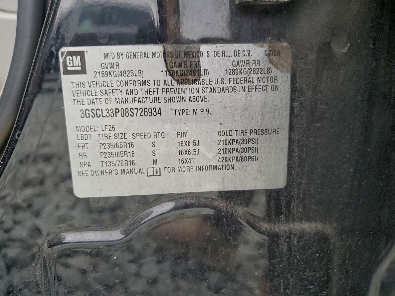 2008 SATURN VUE photo 23