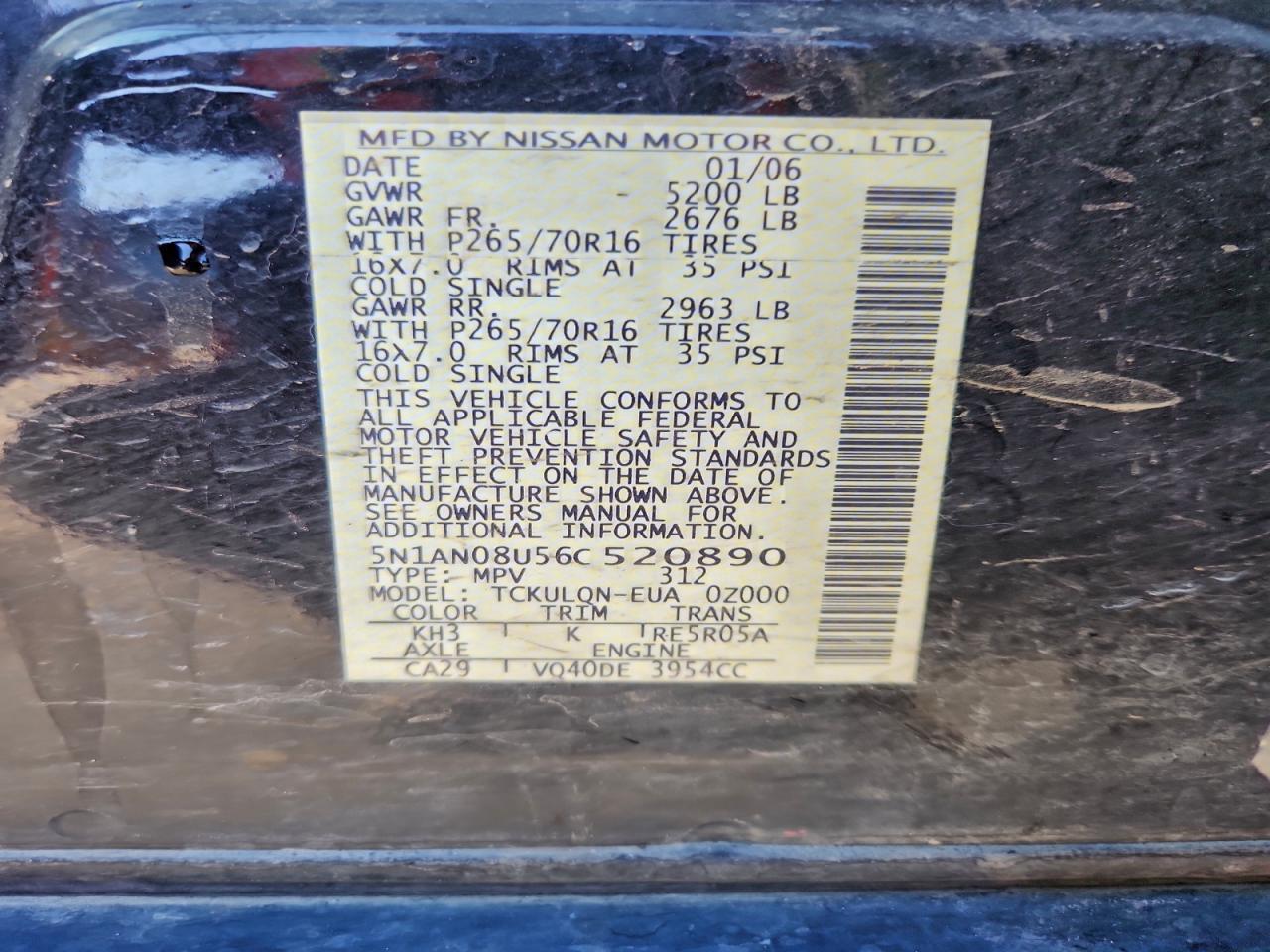 2006 NISSAN XTERRA OFF ROAD photo 25