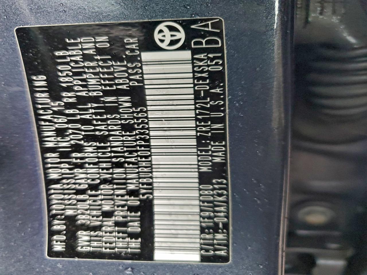 2015 TOYOTA COROLLA L photo 23