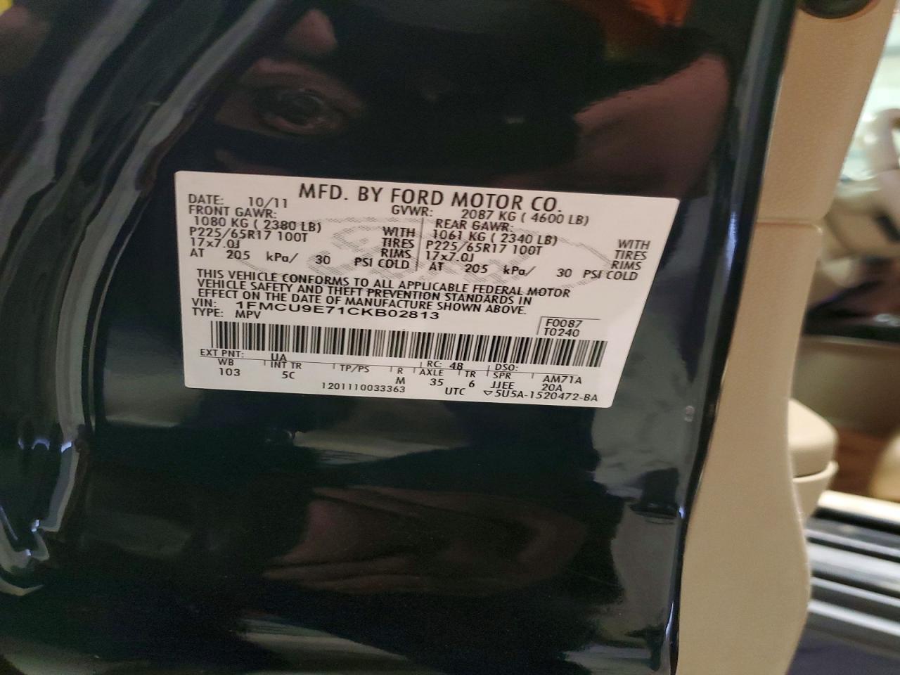 2012 FORD ESCAPE LIMITED photo 12