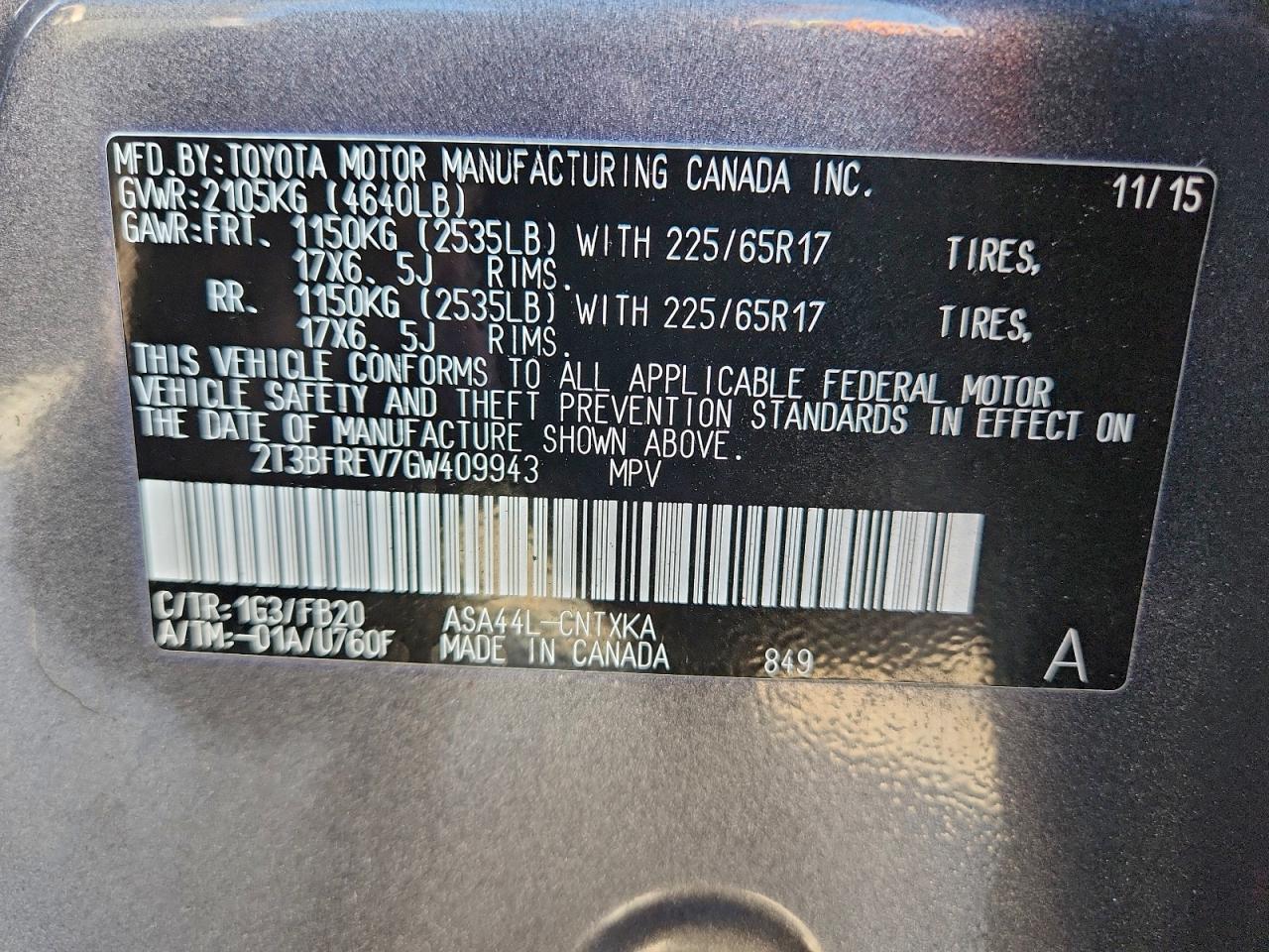 2016 TOYOTA RAV4 LE photo 13