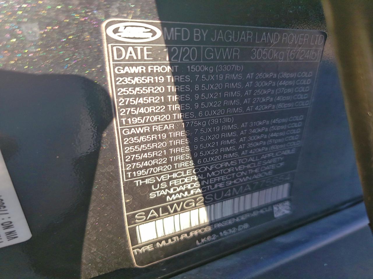 2021 LAND ROVER RANGE ROVER SPORT SE photo 13