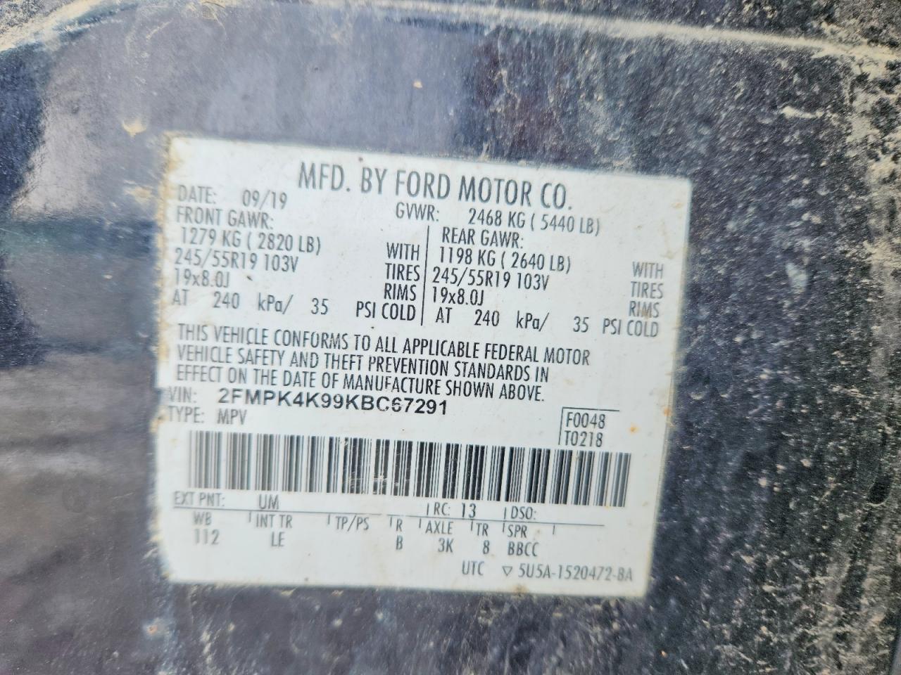 2019 FORD EDGE TITANIUM photo 14