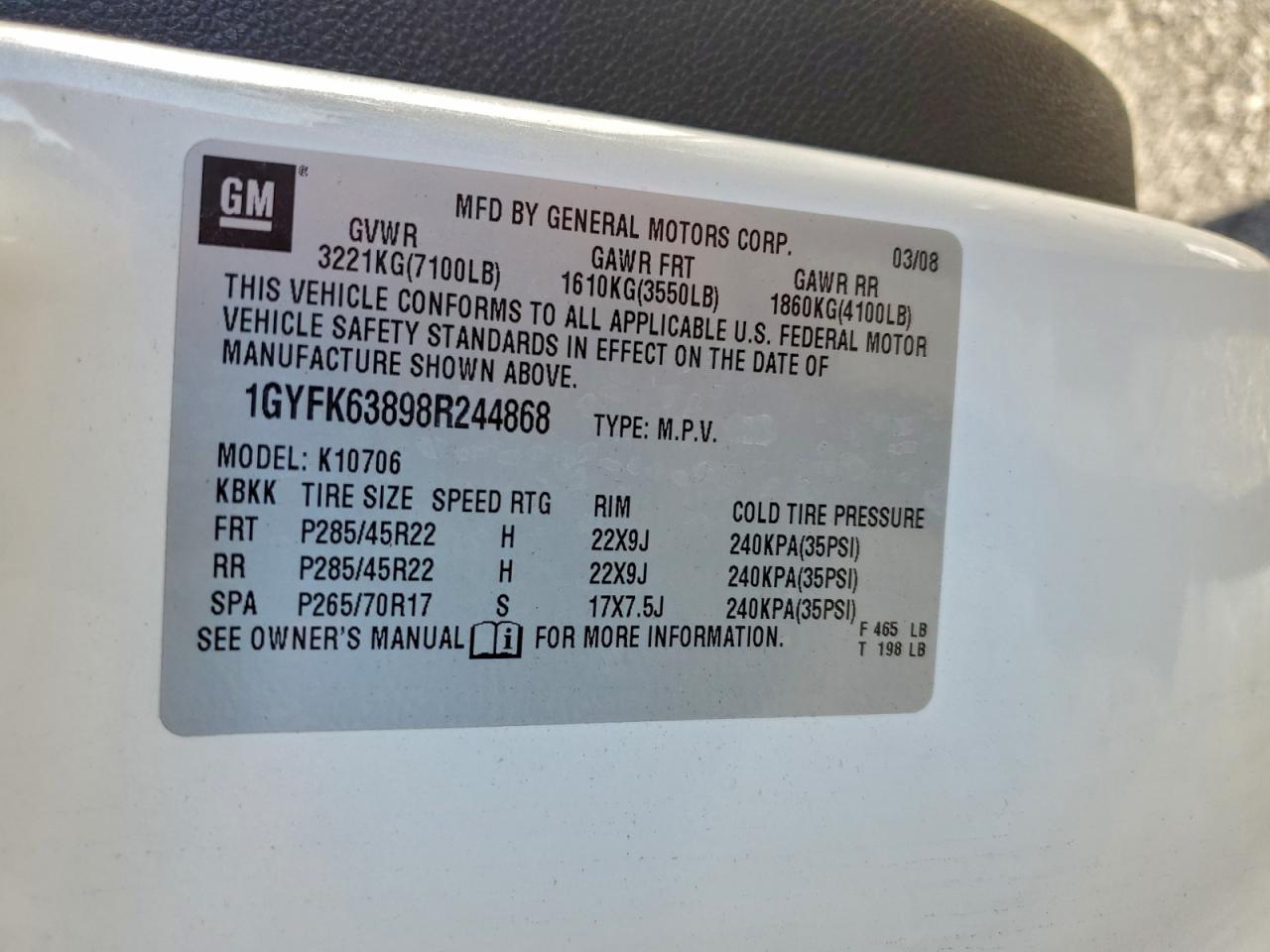 2008 CADILLAC ESCALADE LUXURY photo 25