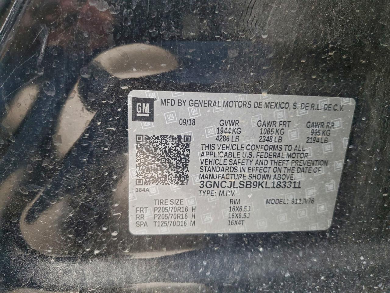 2019 CHEVROLET TRAX 1LT photo 13