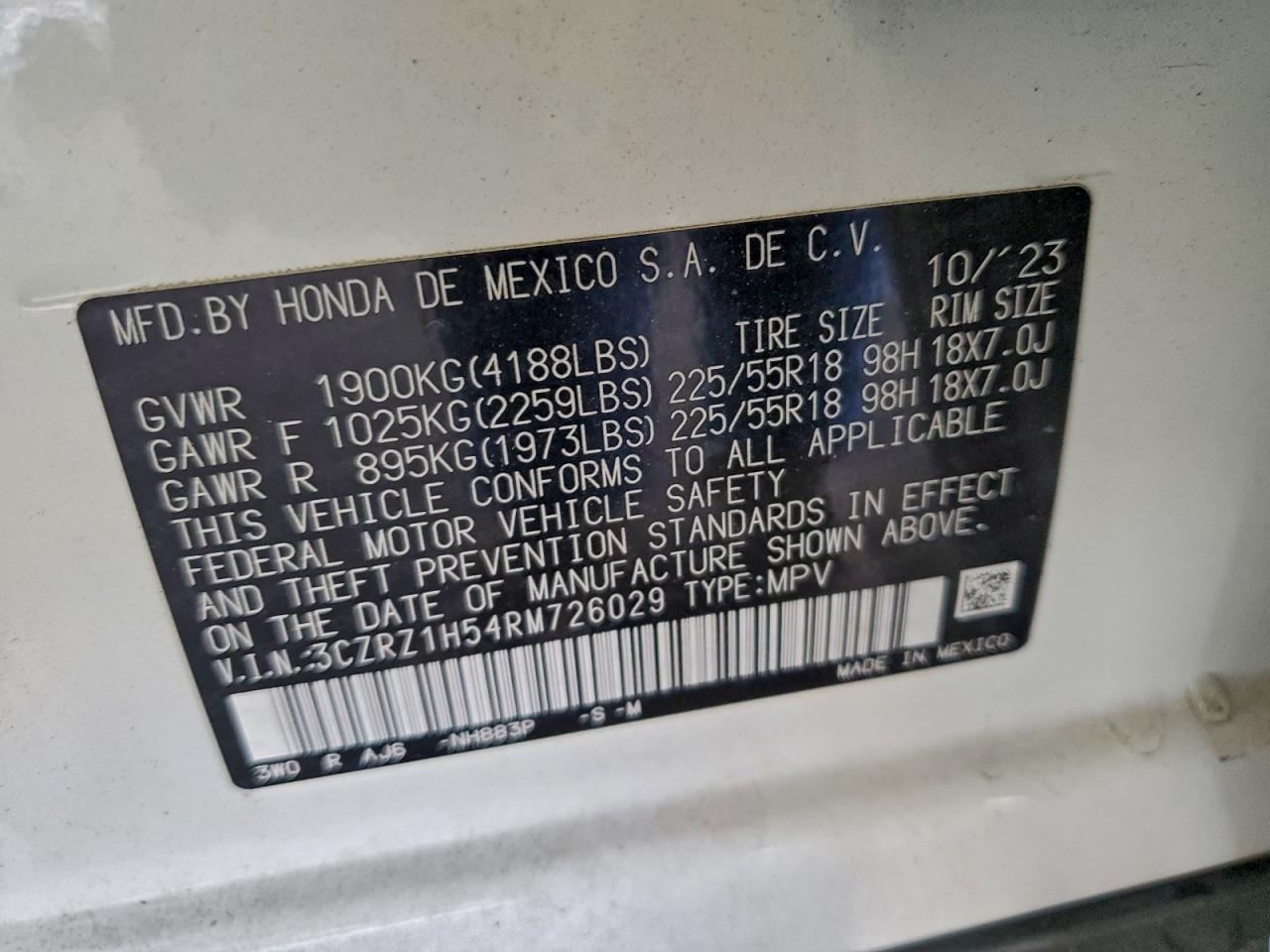 2024 HONDA HR-V SPORT photo 34
