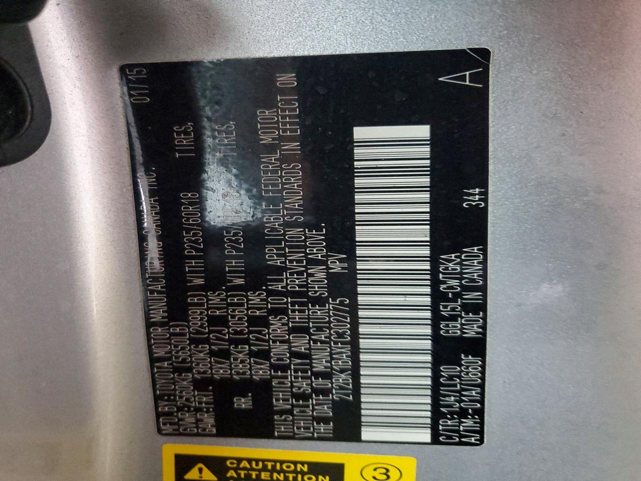 2015 LEXUS RX 350 BASE photo 13