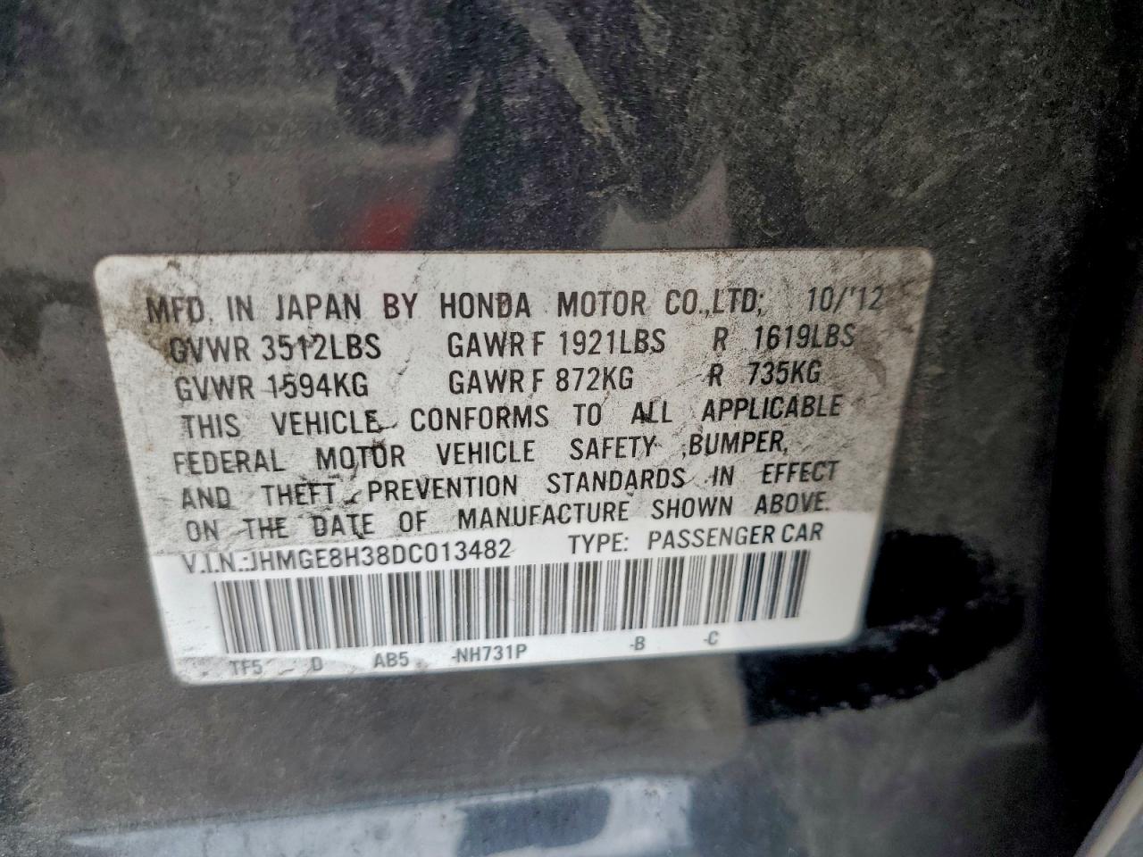 2013 HONDA FIT photo 13