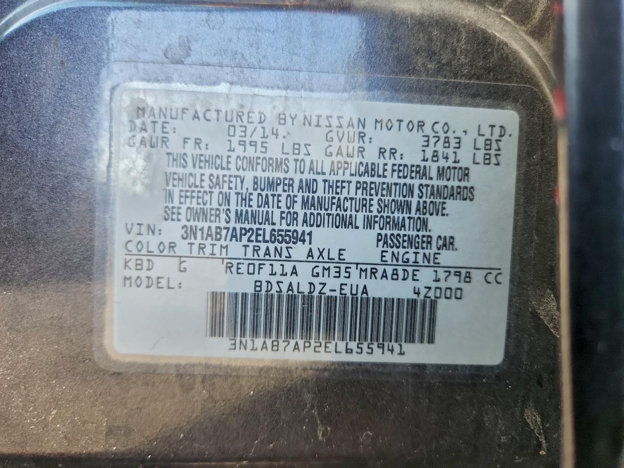 2014 NISSAN SENTRA S photo 23
