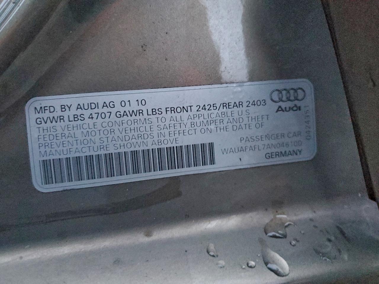2010 AUDI A4 PREMIUM photo 23