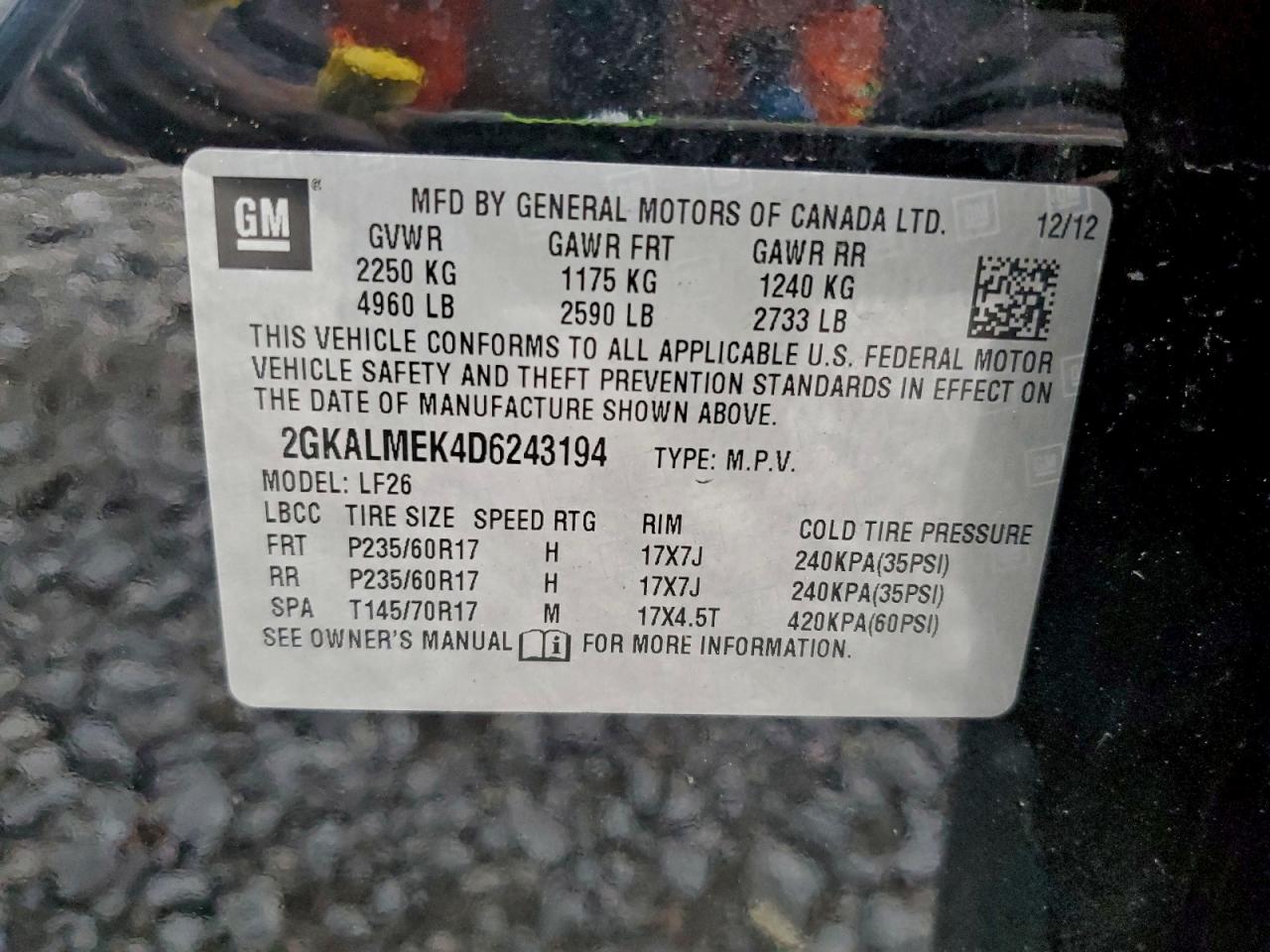 2013 GMC TERRAIN SLE photo 13