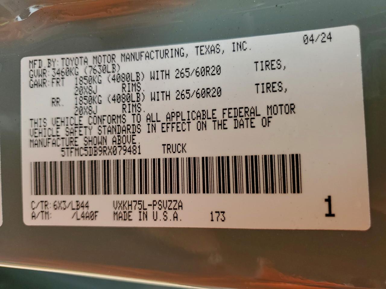 2024 TOYOTA TUNDRA CREWMAX PLATINUM photo 12