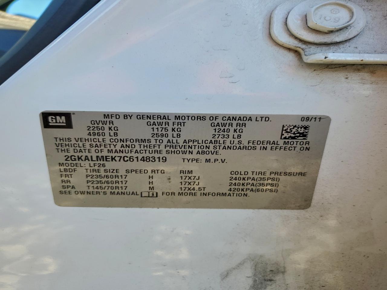2012 GMC TERRAIN SLE photo 14