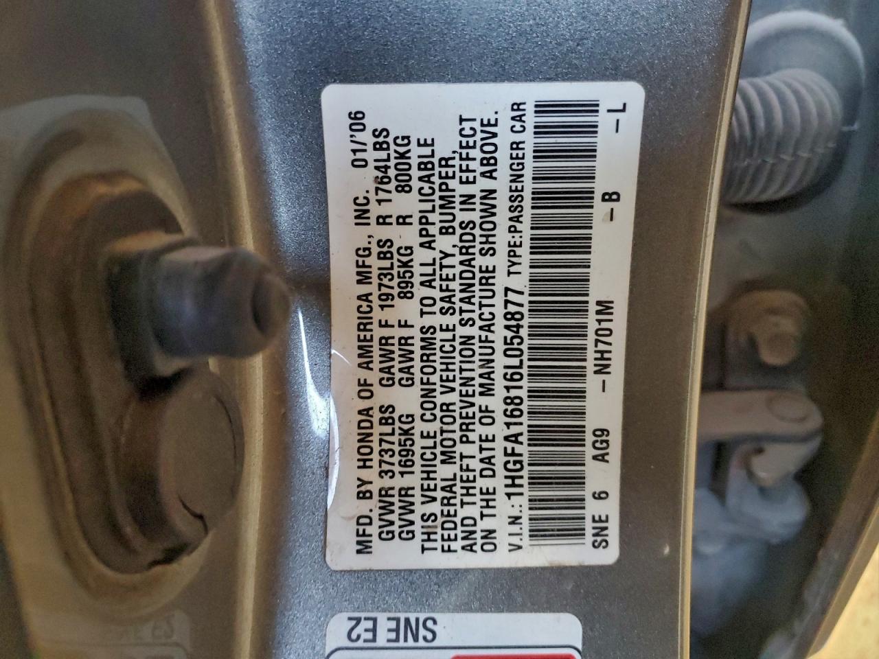 2006 HONDA CIVIC EX photo 23
