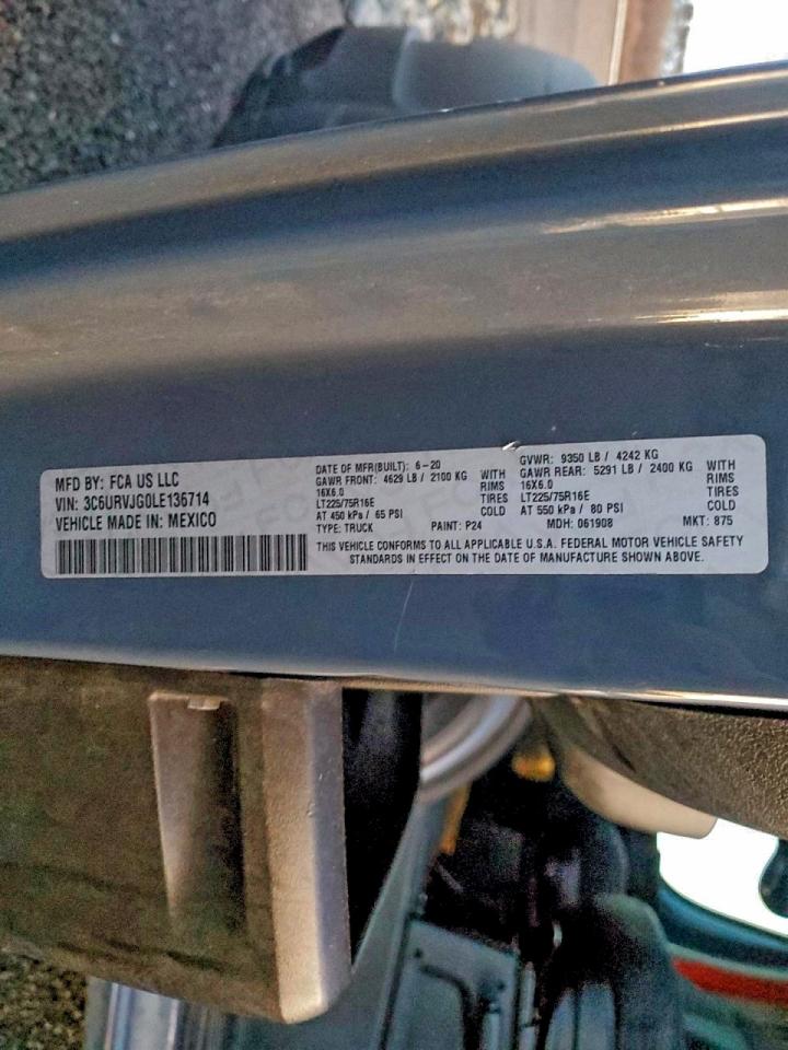 2020 RAM PROMASTER 3500 DELIVERY VAN photo 23