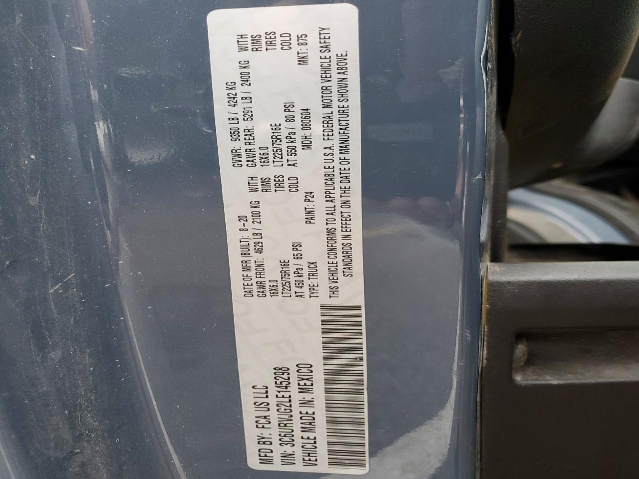 2020 RAM PROMASTER 3500 3500 HIGH photo 25