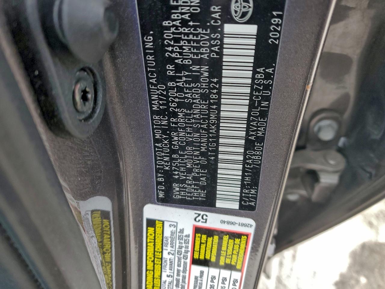 2021 TOYOTA CAMRY SE photo 12