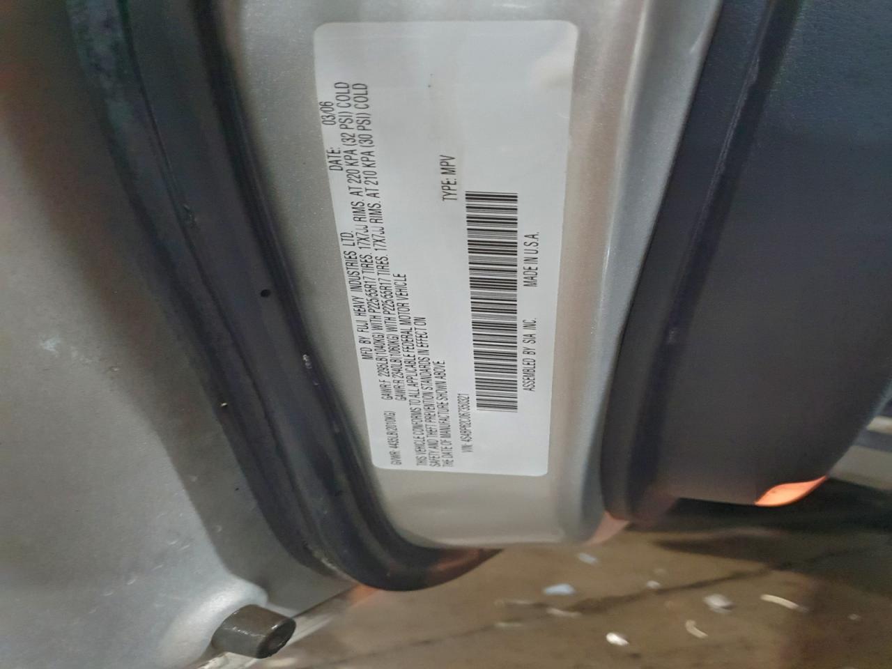 2006 SUBARU LEGACY OUTBACK 2.5I LIMITED photo 45