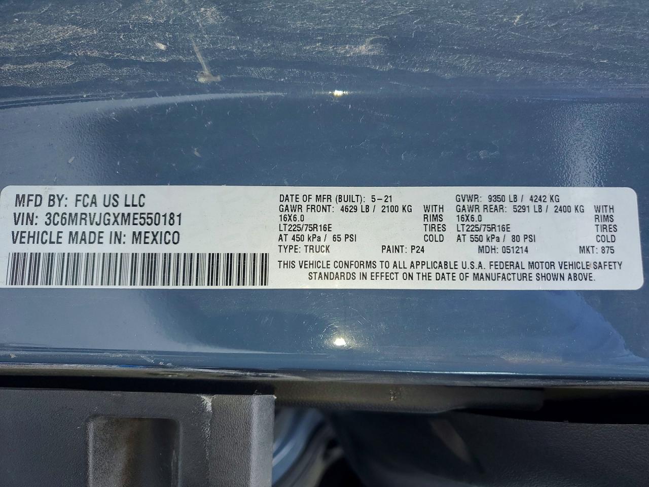 2021 RAM PROMASTER 3500 DELIVERY VAN photo 37