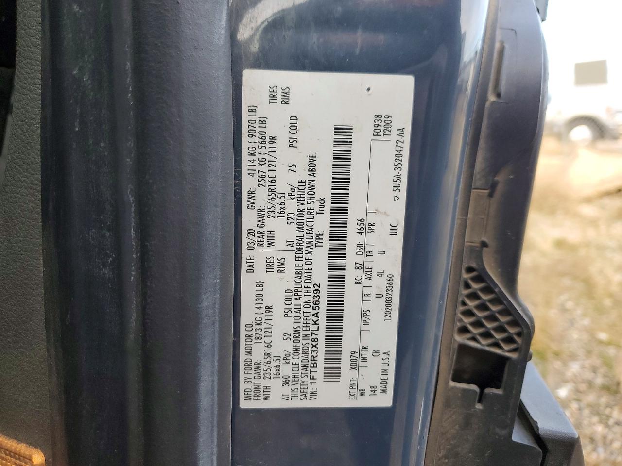 2020 FORD TRANSIT T-250 photo 13