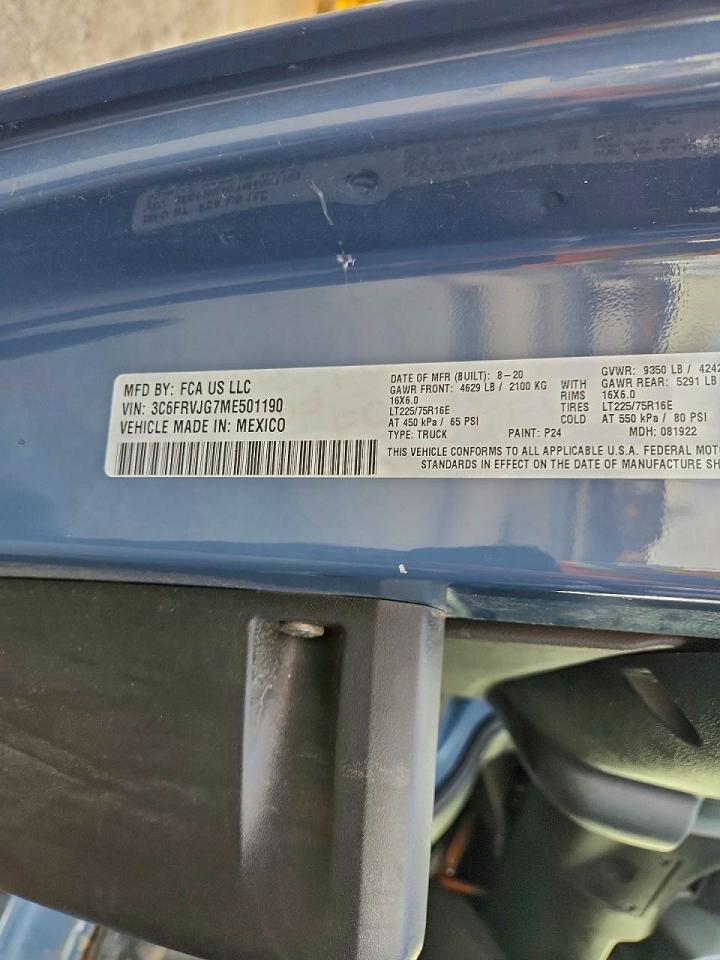 2021 RAM PROMASTER 3500 DELIVERY VAN photo 23