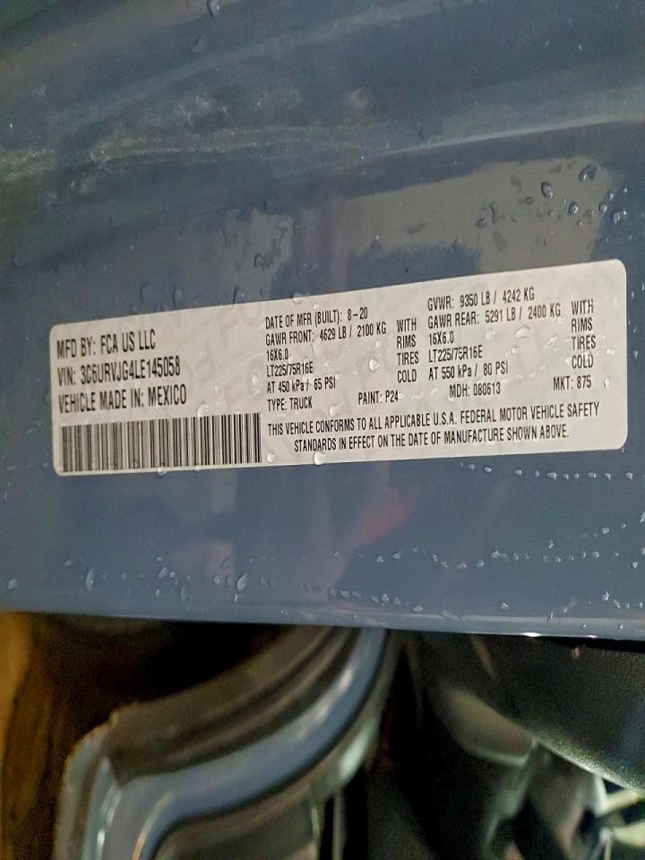 2020 RAM PROMASTER 3500 DELIVERY VAN photo 13