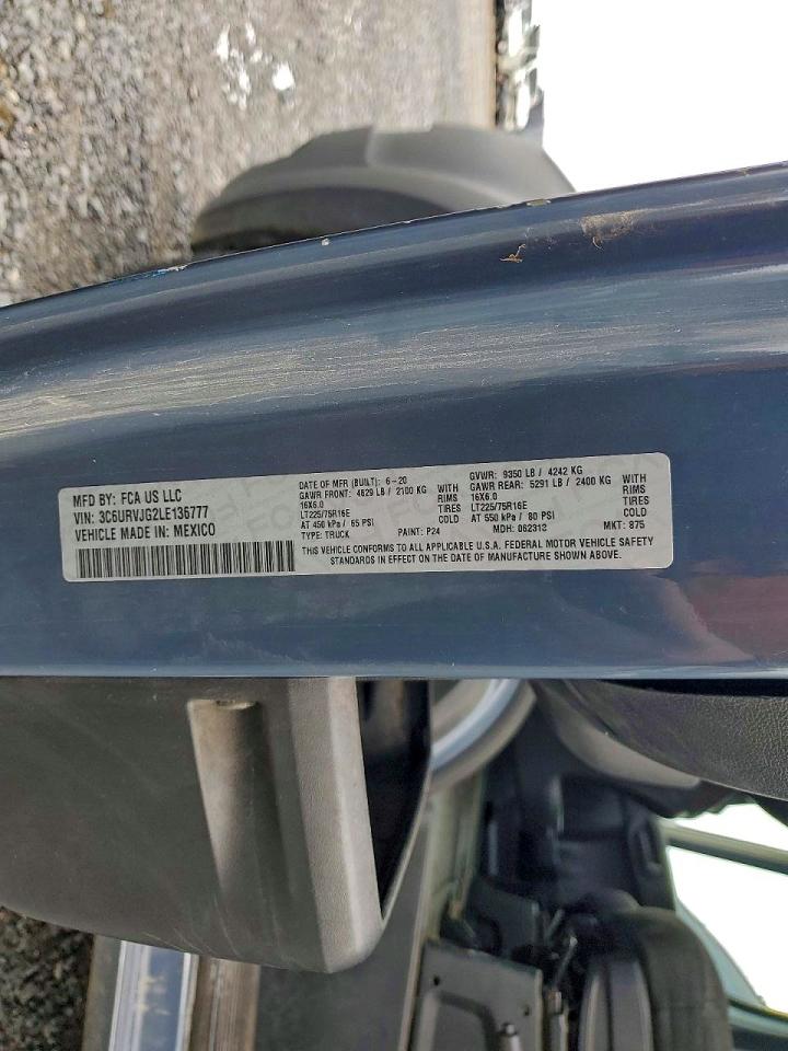 2020 RAM PROMASTER 3500 DELIVERY VAN photo 25